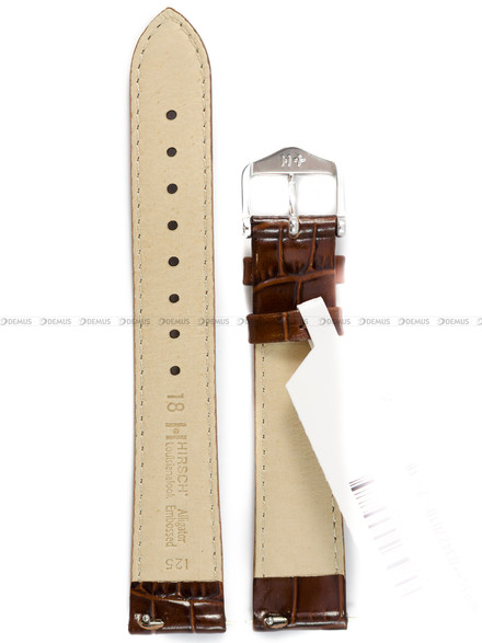 Pasek skórzany do zegarka - Hirsch Louisianalook 03427010-2-18 - 18 mm brązowy