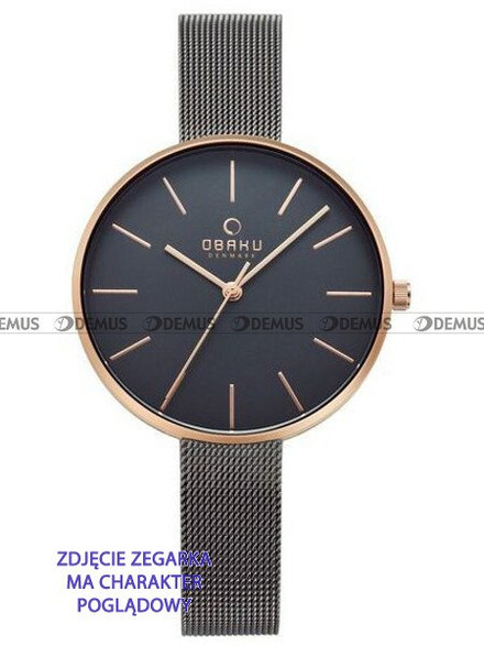 Bransoleta do zegarków Obaku V211L - V211LXVJMJ - 12 mm grafitowy