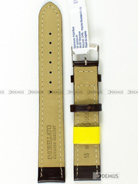 Pasek do zegarka wodoodporny skórzany - Morellato U3151237034 18mm brązowy