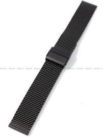 Bransoleta mesh do zegarka - Pacific MS-10-1-20MM - 20 mm - Czarna