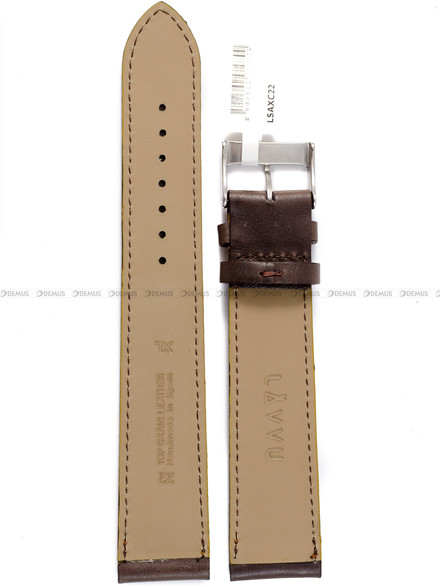 Pasek skórzany do zegarka - LAVVU LSAXC20 - 20 mm - XXL