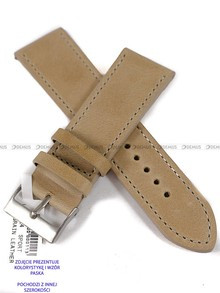Pasek skórzany do zegarka - LAVVU LSAUD20 - 20 mm brązowy