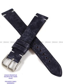 Pasek skórzany ręcznie robiony A. Kucharski Leather - Conceria Il Ponte Maya Simple - Black/White - 32 mm