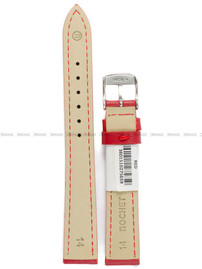 Pasek skórzany do zegarka - Rochet Miami 5411405ST - 14 mm - Czerwony