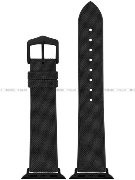 Pasek metariałowo-kauczukowy z adapterem do Apple Watch - Hirsch Arne 0925090050AD-5-20 - 20 mm
