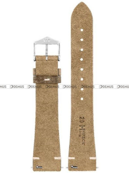 Pasek skórzany zamszowy do zegarka - Hirsch Serro 05564070-2-19 - 19 mm