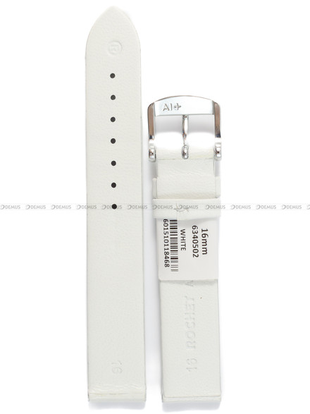 Pasek skórzany do zegarka - Rochet Trendy 6340502 - 16 mm - Biały