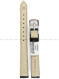 Pasek skórzany do zegarka - Rochet Screen 6330301 - 12  mm - Czarny