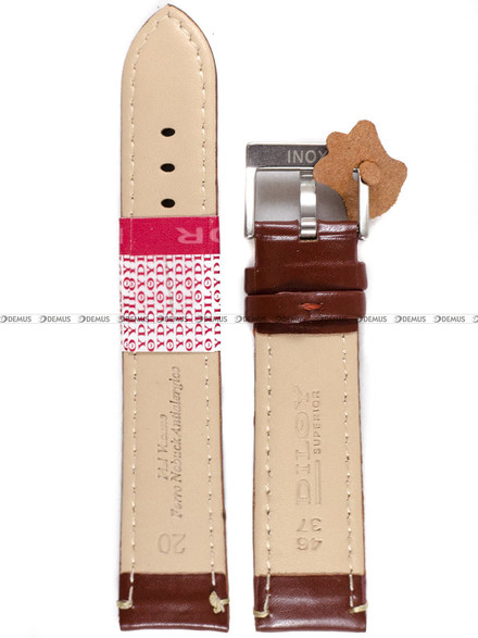 Pasek skórzany do zegarka - Diloy 373.20.9 - 20 mm