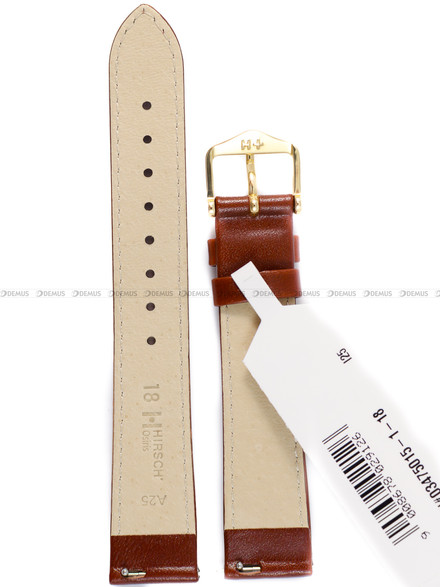 Pasek skórzany do zegarka - Hirsch Osiris 03475015-1-18 - 18 mm