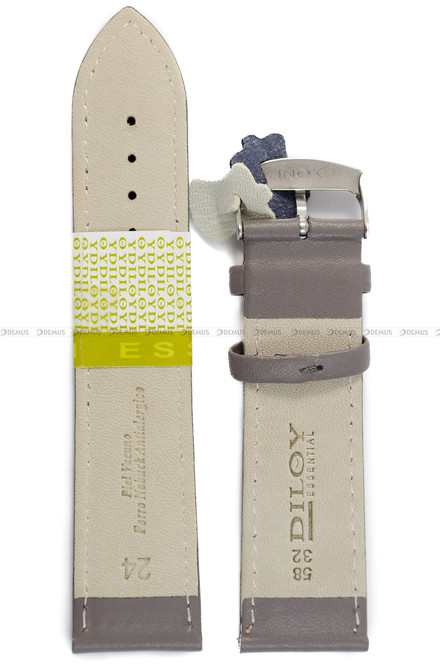 Pasek skórzany do zegarka - Diloy 302.24.7 - 24 mm