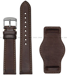 Pasek skórzany z podkładką do zegarka Hanhart 417 ES oraz PIONEER Preventor HD12 39 mm - 20 mm