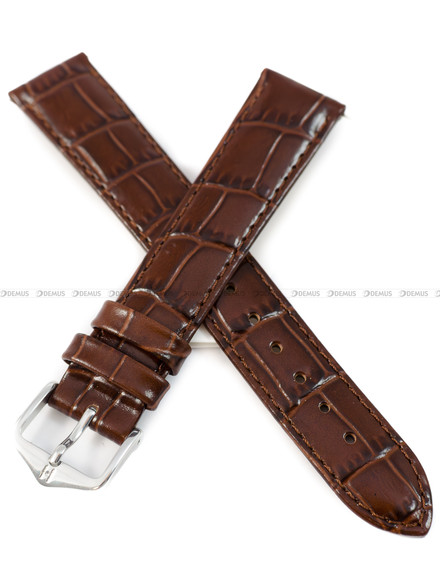 Pasek skórzany do zegarka - Hirsch Louisianalook 03427010-2-18 - 18 mm brązowy
