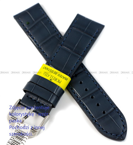 Wodoodporny Pasek skórzany do zegarka - Morellato A01X6081E32062CR20 - 20 mm