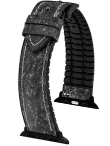 Pasek kauczukowy z adapterem do Apple Watch - Hirsch Stone 0925044050AD-5-20 - 20 mm