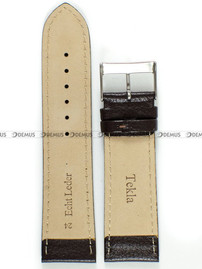 Pasek skórzany do zegarka - Tekla PT37.24.2.7 - 24 mm brązowy