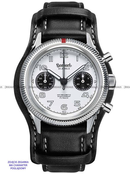 Pasek skórzany z podkładką do zegarka Hanhart 417 ES 42 mm - 21 mm - M