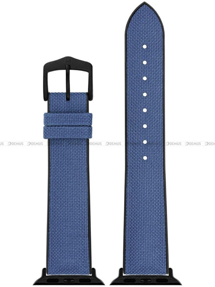 Pasek metariałowo-kauczukowy z adapterem do Apple Watch - Hirsch Arne 0925090080AD-5-20 - 20 mm - zestaw