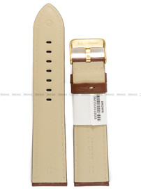 Pasek skórzany do zegarka - Rochet Aviator 5520803 - 22 mm - Brązowy beżowe przyszycie