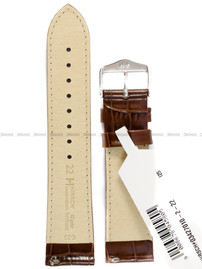 Pasek skórzany do zegarka - Hirsch Louisianalook 03427010-2-22 - 22 mm brązowy
