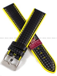 Pasek silikonowo-karbonowy do zegarka - Diloy 400.20.1.10 - 20 mm