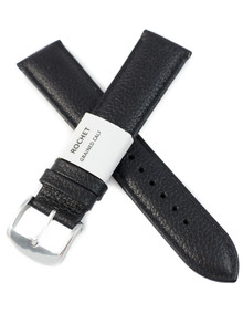 Pasek skórzany do zegarka - Rochet Boston 6020701 - 20 mm - Czarny