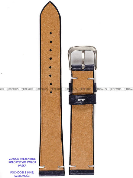 Pasek skórzany ręcznie robiony A. Kucharski Leather - Conceria Il Ponte Maya Simple - Black/White - 16 mm