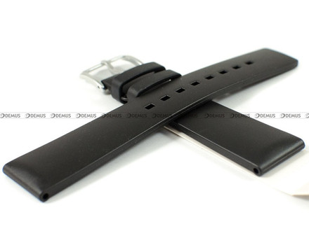 Pasek z naturalnego kauczuku do zegarka - Hirsch Pure 40538850-2-20 - 20 mm czarny