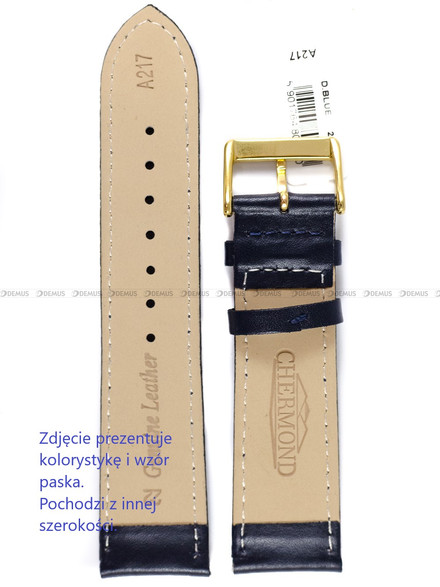 Pasek skórzany do zegarka - Chermond A217.24.5-G - 24 mm