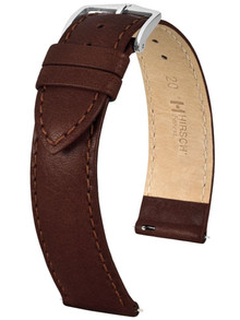 Pasek skórzany do zegarka - Hirsch Forest 17920210-2-22 - 22 mm brązowy