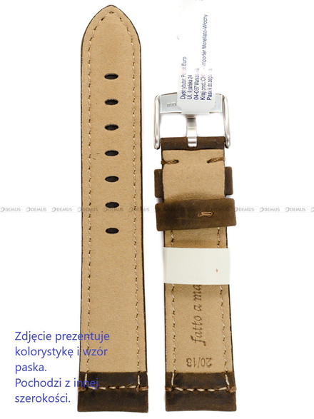 Pasek do zegarka skórzany - Morellato A01X6121D71032ST20 - 20 mm