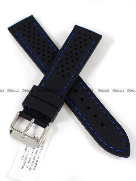 Pasek silikonowy do zegarka - Horido 0015.01B.20S - 20 mm