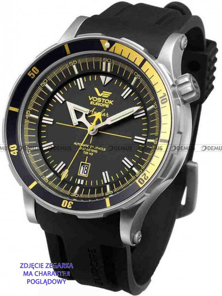 Pasek silikonowy do zegarka Vostok Europe Anchar NH35A-5105143 - 24 mm czarny