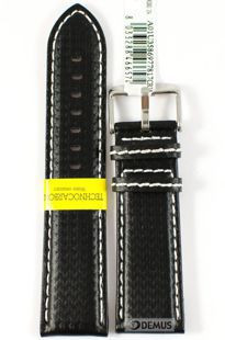 Pasek wodoodporny karbonowy do zegarka - Morellato U3586977817 24mm czarny