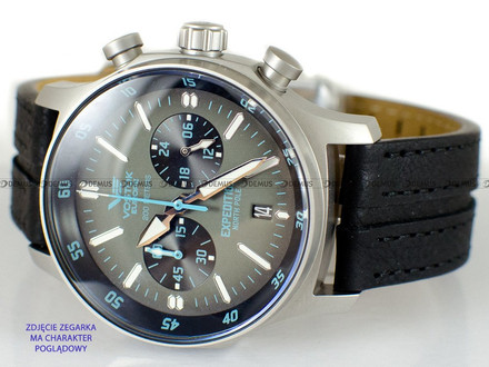 Pasek skórzany do zegarka Vostok Europe Expedition North Pole VK64-592A561 - 22 mm