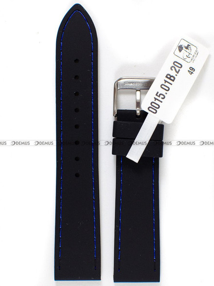 Pasek silikonowy do zegarka - Horido 0015.01B.20S - 20 mm