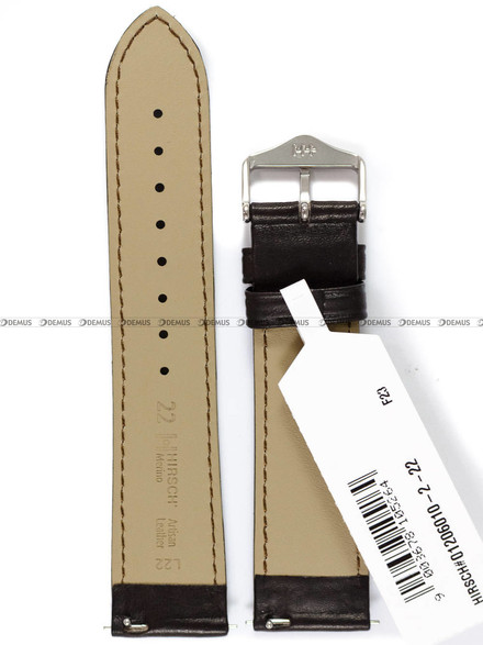 Pasek skórzany do zegarka - Hirsch Merino 01206010-2-22 - 22 mm