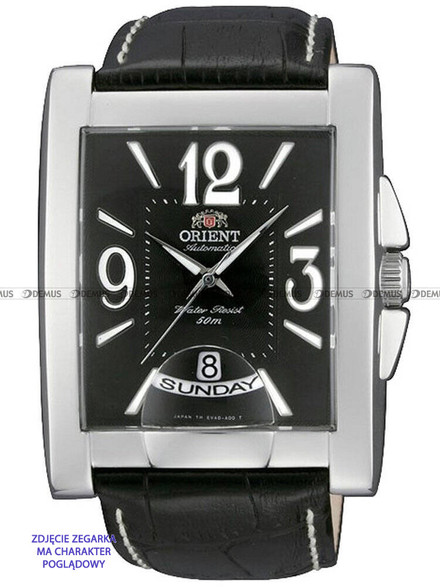 Pasek skórzany do zegarka - Orient UDDARSB - 25 mm czarny