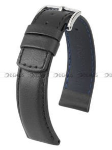 Pasek skórzany do zegarka - Hirsch Runner 04002050-2-22 - 22 mm czarny