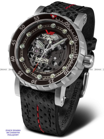 Pasek skórzany do zegarka Vostok Europe Engine NH72-571A646 - 22 mm