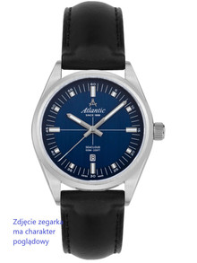 Pasek skórzany do zegarka Atlantic z serii 73361 - L-73361-BL-21-SS - 21 mm