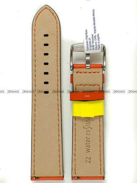 Pasek do zegarka wodoodporny skórzany - Morellato A01X5123C03084CR22 - 22 mm