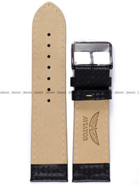 Pasek skórzano-karbonowy do zegarka Aviator MIG 35 - 24 mm