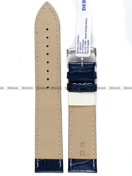 Pasek do zegarka skórzany - Morellato A01Y2269480061CR22 - 22 mm XL