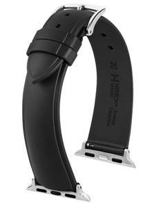 Pasek z naturalnego kauczuku z adapterem do Apple Watch - Hirsch Urbane 40448850AD-2-22 - 22 mm - Zestaw