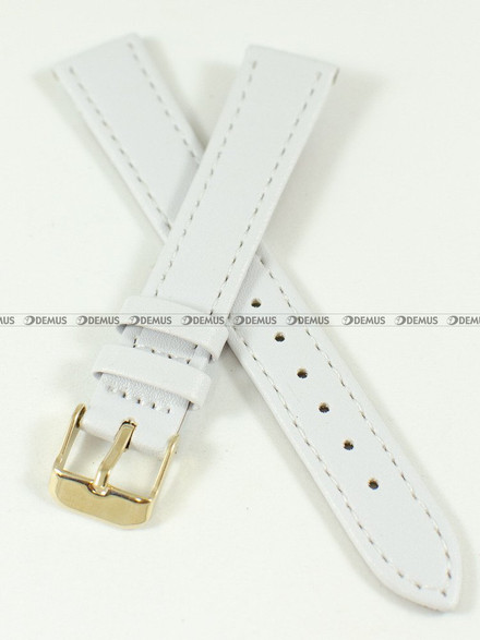 Pasek skórzany do zegarka - Toscana PST-14.7-G - 14 mm biały