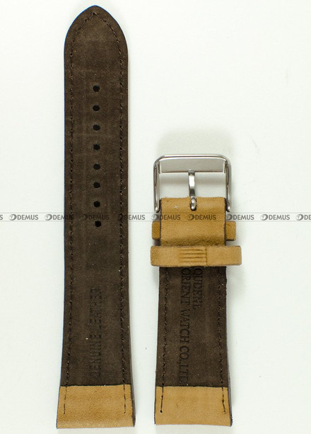 Pasek skórzany do zegarka Orient FTT17005Y0 - UDENLST - 24 mm brązowy