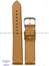 Pasek skórzany ręcznie robiony A. Kucharski Leather - Conceria Il Ponte Maya Simple - cognac/white 16 mm
