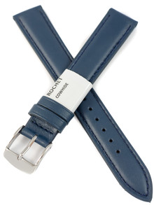 Pasek skórzany do zegarka - Rochet Miami 5411606ST - 16 mm - Niebieski