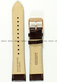 Pasek skórzany do zegarka Orient RA-AC0001S10B - UL002011P0 - 21 mm brązowy